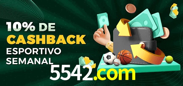 10% de bônus de cashback na 5542.com